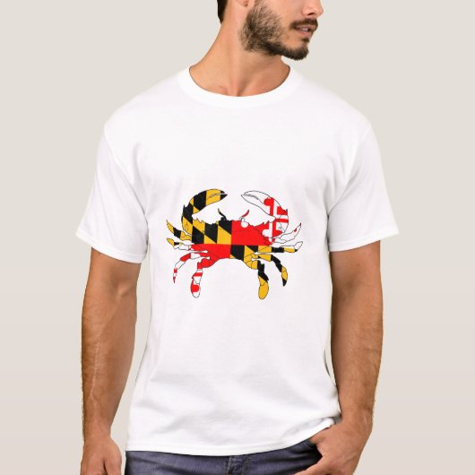 T-shirt Crabe de drapeau du Maryland (Devant)