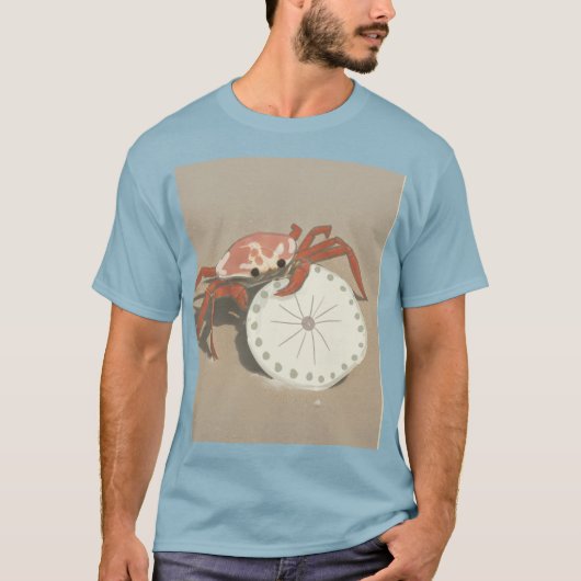 T-shirt crabe de plage et dollar de sable (Devant)