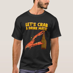 T-shirt Crabe - Drôle Boire Pun de bière - Plage Ocean Art