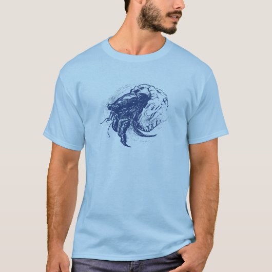 T-shirt Crabe ermite en bleu foncé (Devant)