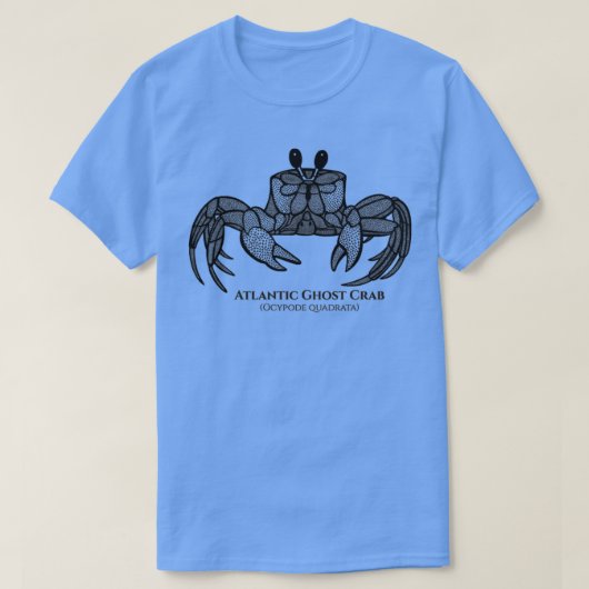 T-shirt Crabe fantôme de l'Atlantique avec nom dessin anim (Design devant)