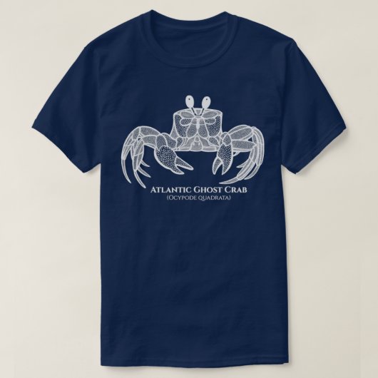 T-shirt Crabe fantôme de l'Atlantique avec nom dessin anim (Design devant)