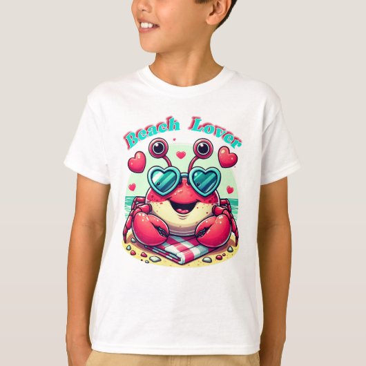 T-shirt Crabe Lover Beach (Devant)