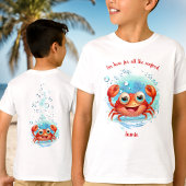 T-shirt Crabe mignon Vacances estivales Crabbing Nom de la