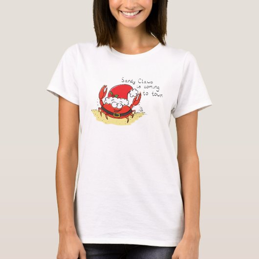 T-shirt Crabe Noël Tropical Funny (Devant)