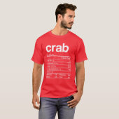 T-shirt Crabe Nutrition Faits Drôle Thanksgiving Noël (Devant entier)