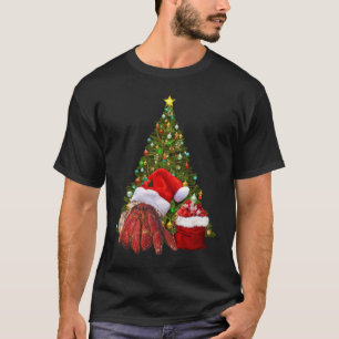 T-shirt Crabe père Noël Amusant Crabe de Noël Hermite Crab