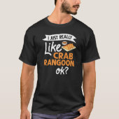 T-shirt Crabe Rangoon Crème Fromage Wontons Sauce de tremp (Devant)