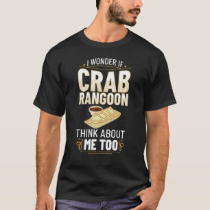 T-shirt Crabe Rangoon Crème Fromage Wontons Sauce de tremp