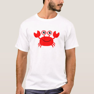 T-shirt Crabe rouge heureux de bande dessinée