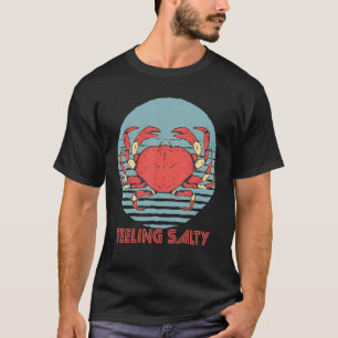 T-shirt Crabe Sentent Salé Crawfish Retro Ocean Lobster