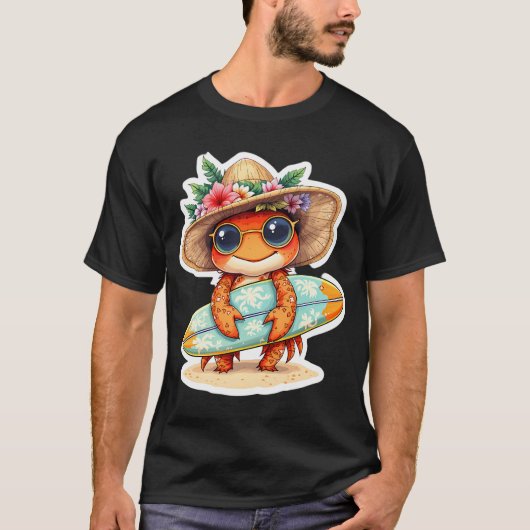 T-shirt crabe surfeur (Devant)