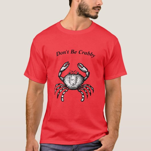 T-shirt Crabe Vintage amusant et modifiable (Devant)