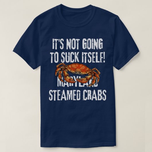 T-shirt Crabes amusants Crabe du Maryland Manger (Design devant)