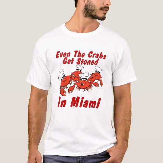 T-shirt Crabes de pierre de Miami (Devant)