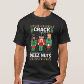 T-shirt Crack Deez Nuts Drôle Noël (Devant)