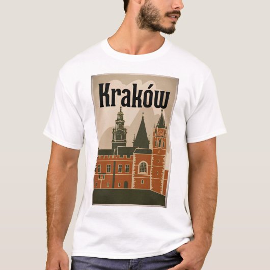 T-shirt Cracovie Pologne vintage (Devant)