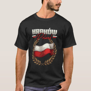 T-shirt Cracovie Pologne Voyage Drapeau Polonais Polska