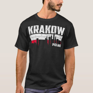T-shirt Cracovie Skyline Pologne Vacances