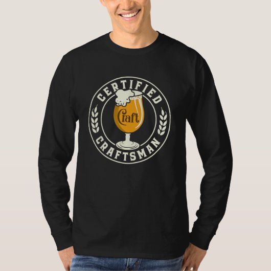T-shirt Craft beer Certified Craftsman (Devant)