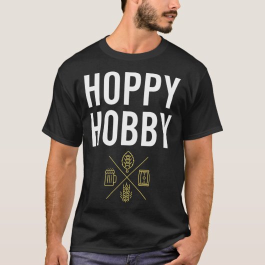 T-shirt Craft Beer Hoppy Hobby For Home Brewing Masters (Devant)