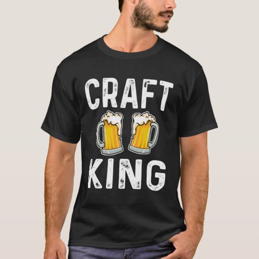 T-shirt Craft King  Craft Beer  Drinker Home Brewery (Devant)