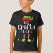 T-shirt Crafty Christmas Elf Matching Pajama X-mas Party  (Devant)
