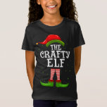 T-Shirt Crafty Elf Christmas Matching Family Pajama Co<br><div class="desc">Le costume de pyjama de famille marquant le Noël des elfes</div>