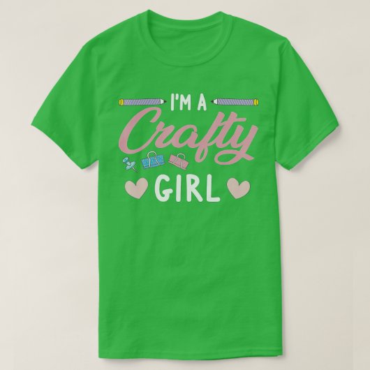 T-shirt Crafty Scrapbooking Girl Book Lover  (Design devant)