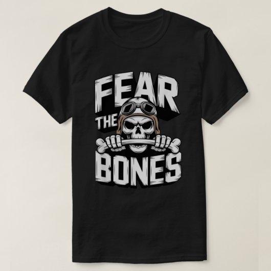 T-shirt Craignez le crâne des os (Design devant)