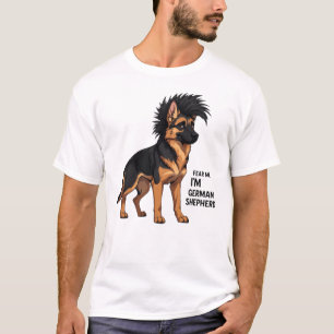 T-shirt Craignez-Moi Je Suis un Berger Allemand Chien à