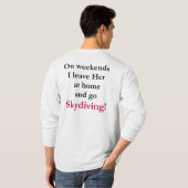T-shirt Crainte de parachutisme (Dos entier)