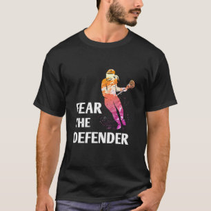 T-shirt Crainte Le Défenseur Lacrosse Goalie Stick & Helme