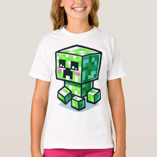 T-shirt Crampante Minecraft, mignonne, Minecrafter, filles