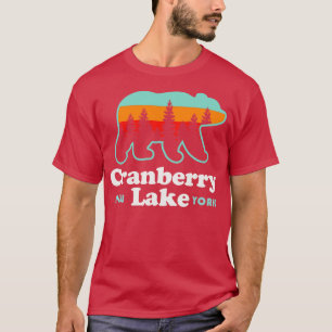 T-shirt Cranberry Lake New York Randonnée Fishing Camping