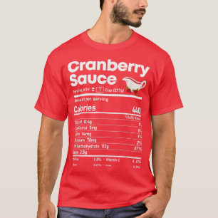 T-shirt Cranberry Sauce Nutrition Facts Thanksgiving Chris