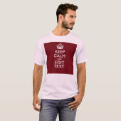 T-shirt Cranberry Wine Bourgogne Gardez Le Calme Demandez (Devant entier)