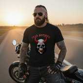 T-shirt Crâne à cornes rouges graphique « Ne crains rien »
