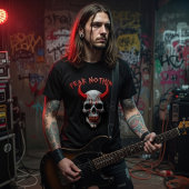 T-shirt Crâne à cornes rouges graphique « Ne crains rien »