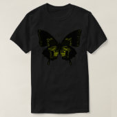 T-shirt Crâne à papillon jaune (Design devant)