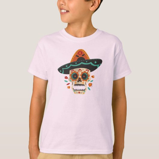 T-shirt Crâne à sucre avec Casquette Dia de Muertos | Chem (Devant)