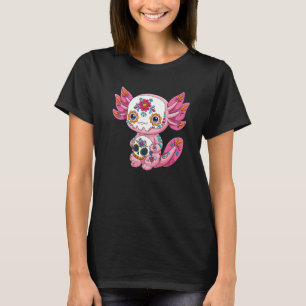 T-shirt Crâne à sucre Axolotau mexicain Calavera Día De Lo