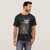 T-shirt Crâne à sucre de chat Mexique Calavera Dia De Los  (Devant entier)