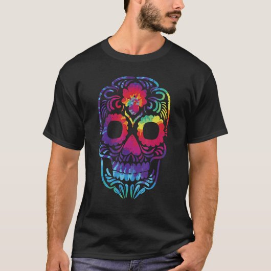 T-shirt Crâne à sucre Dia De Los Muertos Costume d'Hallowe (Devant)