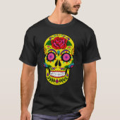 T-shirt Crâne à sucre jaune Dia de los Muertos (Devant)