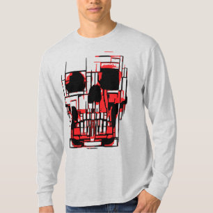 T-shirt Crâne Abstrait aux Couleurs Vives