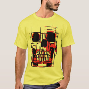 T-shirt Crâne abstrait aux couleurs vives