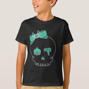 T-shirt Crâne accessoire de cheveux (détail d'arc -