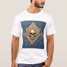 ☠️ Crâne ailé doré Cadeau gothique pour motards 💎