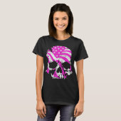 T-shirt Crâne américain rose (Devant entier)